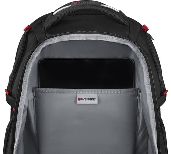 Рюкзак WENGER PlayerOne 17.3”, чёрный, 100% полиэстер, 38х26х49 см, 29 л 611650