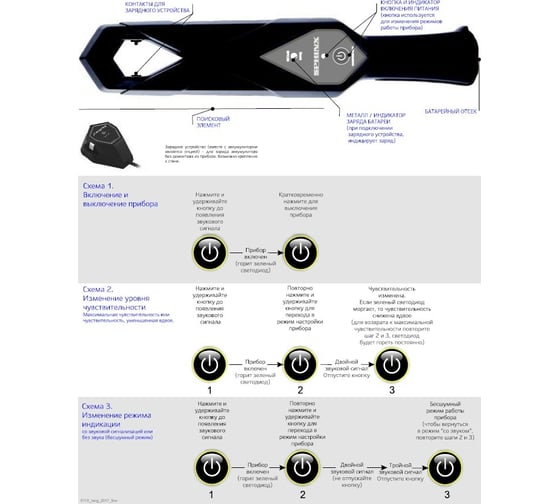 Ручной досмотровый металлодетектор SPHINX ВМ-611х 00-00026405