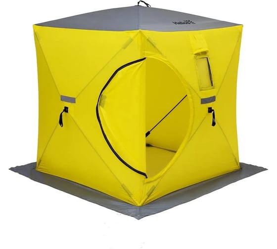 Зимняя утепленная палатка Helios Куб, 1.8х1.8, yellow/gray HS-ISCI-180YG 00000171980