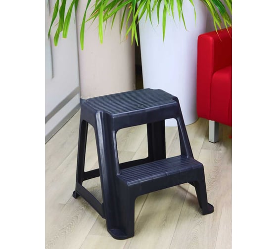 Универсальный табурет IDEA со ступенькой М 2296 Черный 1