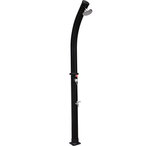 Летний солнечный душ Reexo Solar Twist Black, 20 л, чёрный ПВХ с краном для ног, 159568