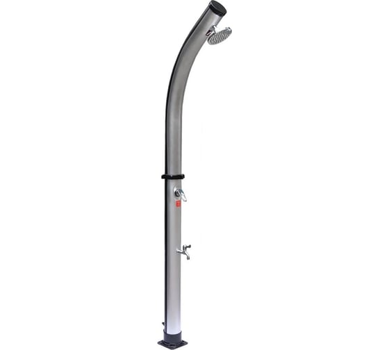 Летний солнечный душ Reexo Solar Twist Silver, 20 л, с алюминиевой накладкой и краном для ног, 159569