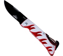 Перочинный нож Мастер К лезвие 7 см, рукоять Огонь, крепление-петля 204559