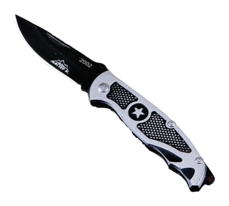 Перочинный нож Мастер К черное лезвие 6.3 см, рукоять Звезда 1700935