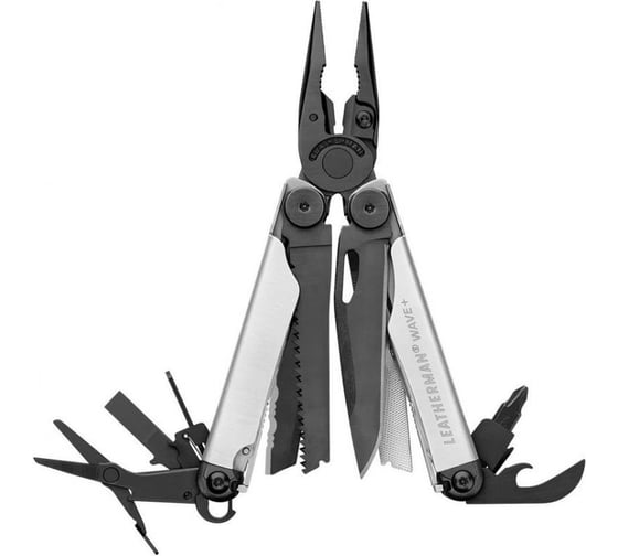 Мультитул LEATHERMAN Wave Plus серебристо-черный 832622