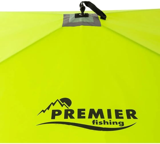 Зимняя палатка Premier Fishing Куб утепленная, 1.8х1.8 м, желтая люминесцентная/серая PR-ISCI-180YLG 00000186984