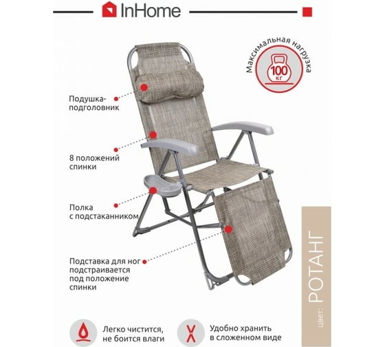 Кресло-шезлонг InHome KSI2/4 венге