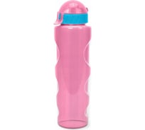 Бутылка для воды и напитков WOWBOTTLES с трубочкой и шнурком, 700 мл, бледно-розовый КК0371