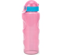 Бутылка для воды и напитков WOWBOTTLES с трубочкой и шнурком, 500 мл, бледно-розовый КК0367