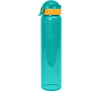 Бутылка для воды и напитков WOWBOTTLES с трубочкой и шнурком, 500 мл, сине-зеленая 12 шт КК0375