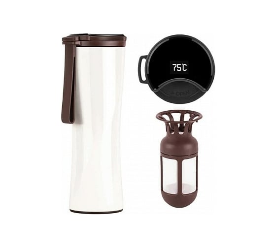 Термокружка KissKissFish MOKA Smart Coffee Tumbler White 6939427200103