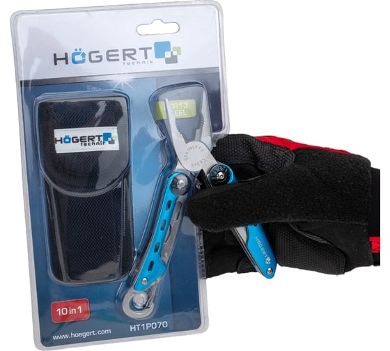 Многоцелевой инструмент HOEGERT TECHNIK 10 в 1 HT1P070