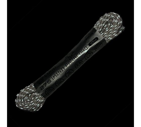 Паракорд CORD 275 мини nylon 10м световозвращающий white 2rk4a3nBgcb7y2JlY11qk2