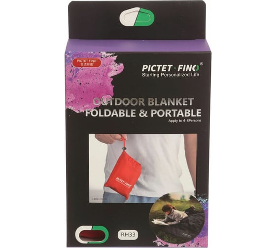 Туристический коврик PICTET FINO 30399/черный