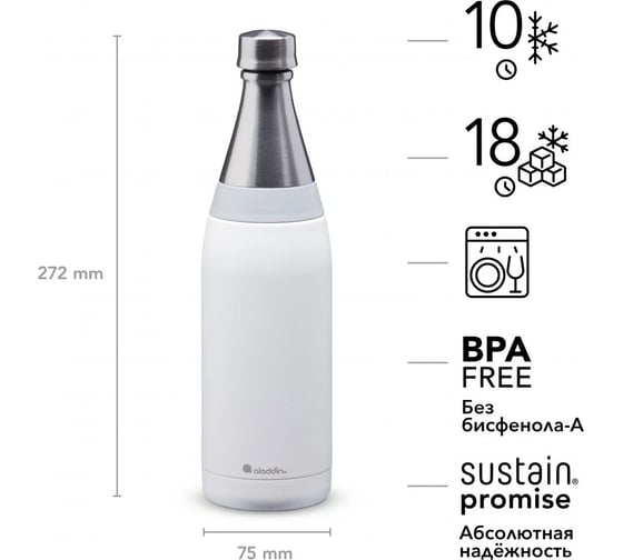 Бутылка ALADDIN Fresco 0.6L, белая 10-10098-001