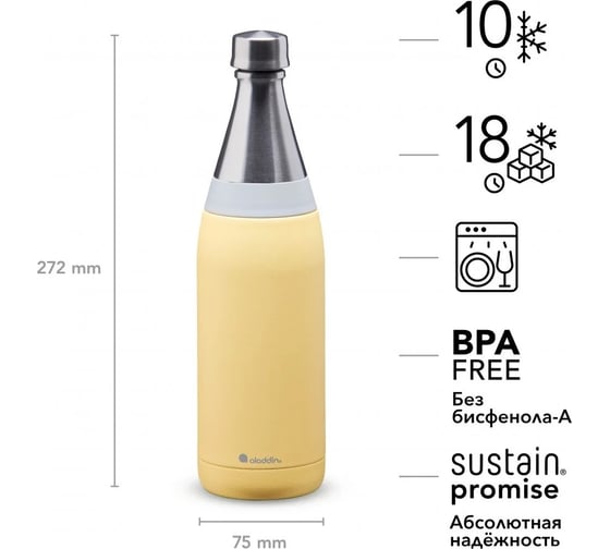Бутылка ALADDIN Fresco 0.6L, желтая 10-10098-009