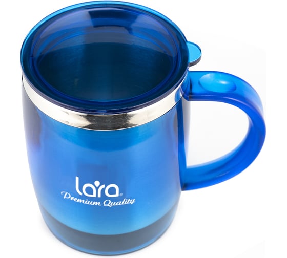 Термокружка с крышкой и колбой из нержавеющей стали Lara 400 мл, держит температуру до 2-х часов LR04-37