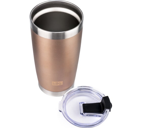 Термокружка Lara 560 мл, двойные стенки, вакуум, сталь LR04-25 Rose Gold