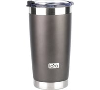Термокружка Lara 560 мл, двойные стенки, вакуум, сталь LR04-25 Gray