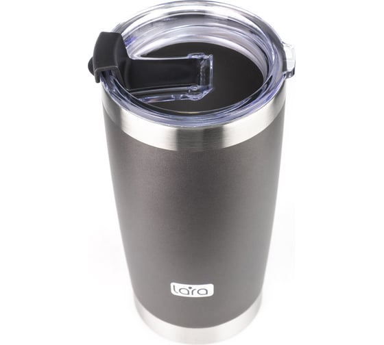 Термокружка Lara 560 мл, двойные стенки, вакуум, сталь LR04-25 Gray