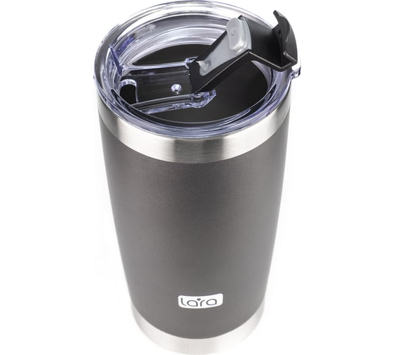 Термокружка Lara 560 мл, двойные стенки, вакуум, сталь LR04-25 Gray