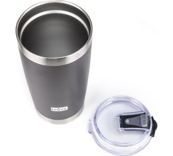 Термокружка Lara 560 мл, двойные стенки, вакуум, сталь LR04-25 Gray