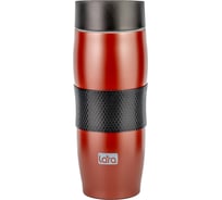 Термокружка Lara 380 мл, двойные стенки, вакуум, сталь/силикон LR04-24 Red