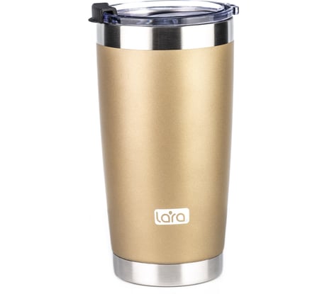 Термокружка Lara 560 мл, двойные стенки, вакуум, сталь LR04-25 Gold