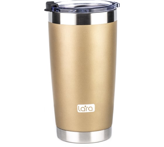 Термокружка Lara 560 мл, двойные стенки, вакуум, сталь LR04-25 Gold 1