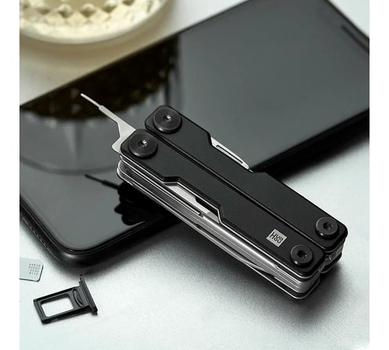 Мультитул HUOHOU Mini MultiTools 11 инструментов, черный HU0140