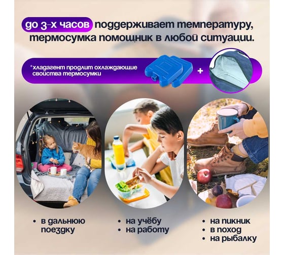 Термосумка ZDK Homium, синяя cb-blue