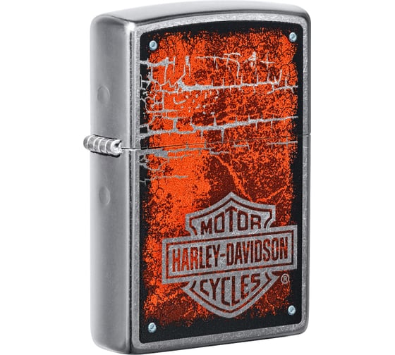 Зажигалка Zippo Harley-Davidson с покрытием Street Chrome, 38x13x57 мм 49658
