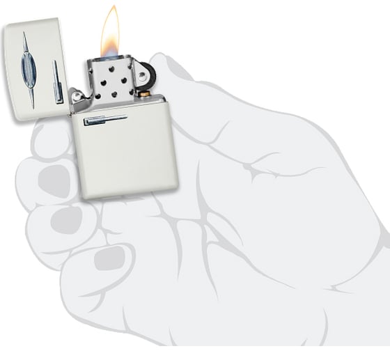 Зажигалка Zippo Retro Fridge Design с покрытием White Matte, 38x13x57 мм 49636
