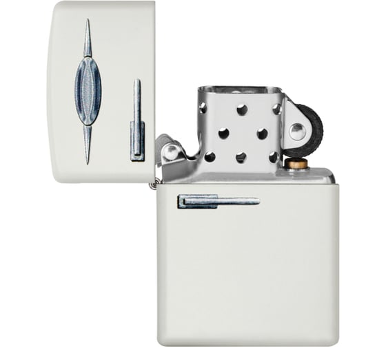 Зажигалка Zippo Retro Fridge Design с покрытием White Matte, 38x13x57 мм 49636