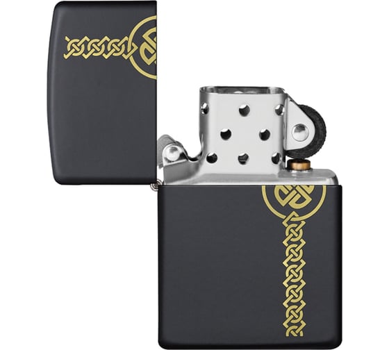 Зажигалка Zippo Celtic Design с покрытием Black Matte 38x13x57 мм 49518