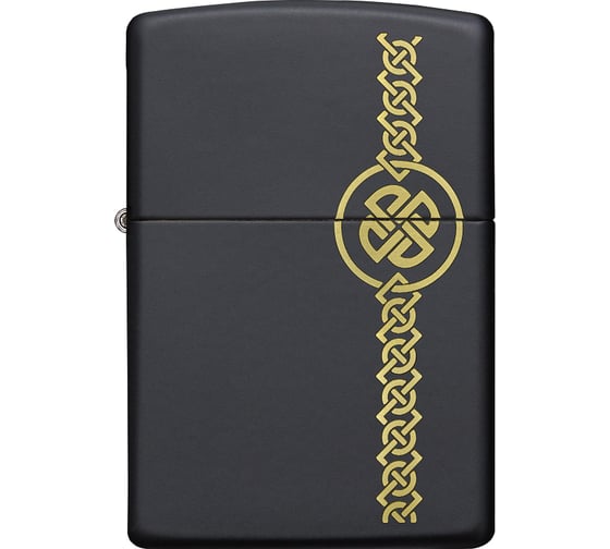 Зажигалка Zippo Celtic Design с покрытием Black Matte 38x13x57 мм 49518