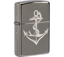 Зажигалка Zippo Лучшая цена 2022 с покрытием Black Ice, латунь/сталь, чёрная, 38x13x57 мм 49717