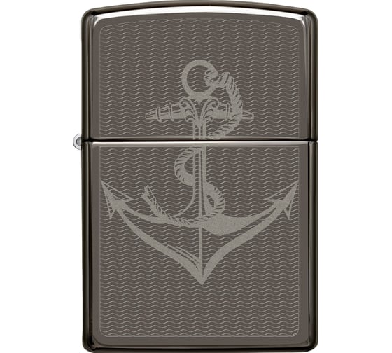 Зажигалка Zippo Лучшая цена 2022 с покрытием Black Ice, латунь/сталь, чёрная, 38x13x57 мм 49717