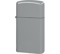 Зажигалка Zippo Slim с покрытием Flat Grey, латунь/сталь, серая, матовая, 29x10x60 мм 49527