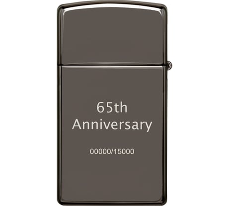 Зажигалка Zippo 65th Anniversary Slim с покрытием Black Ice 49709