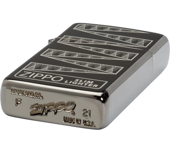 Зажигалка Zippo 65th Anniversary Slim с покрытием Black Ice 49709