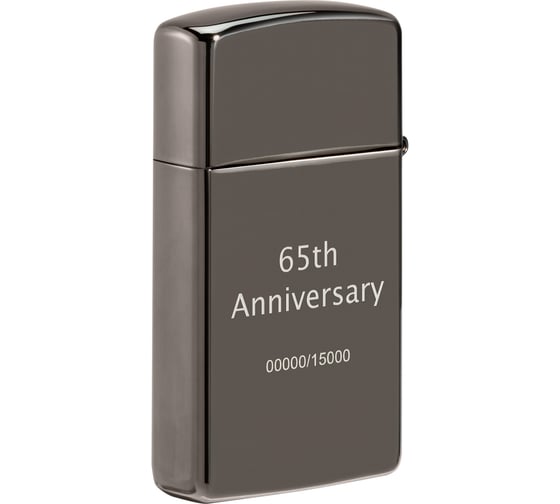 Зажигалка Zippo 65th Anniversary Slim с покрытием Black Ice 49709