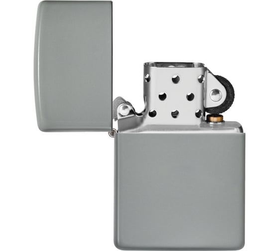 Зажигалка Zippo Classic с покрытием Flat Grey, латунь/сталь, серая, матовая, 38x13x57 мм 49452