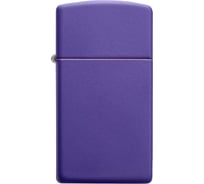 Зажигалка Zippo Slim с покрытием Purple Matte, латунь/сталь, фиолетовая, матовая, 29x10x60 мм 1637
