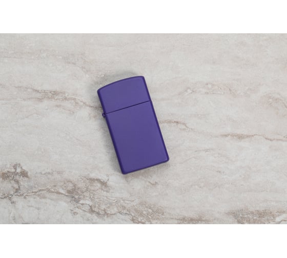Зажигалка Zippo Slim с покрытием Purple Matte, латунь/сталь, фиолетовая, матовая, 29x10x60 мм 1637