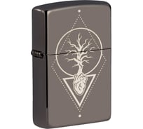 Зажигалка Zippo Heart of Tree с покрытием Black Ice 38x13x57 мм 49687