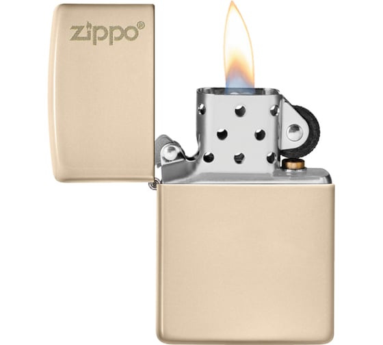 Зажигалка Zippo Classic с покрытием Flat Sand, латунь/сталь, бежевая, матовая, 38x13x57 мм 49453ZL