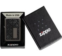 Зажигалка Zippo Лучшая цена 2022 с покрытием Black Ice, латунь/сталь, чёрная, 38x13x57 мм 49715