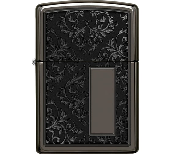 Зажигалка Zippo Лучшая цена 2022 с покрытием Black Ice, латунь/сталь, чёрная, 38x13x57 мм 49715