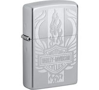 Зажигалка Zippo Harley-Davidson c покрытием Satin Chrome 38x13x57 мм 49660